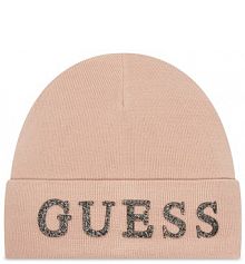 Czapka zimowa Guess różowa damska