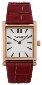 Zegarek U.S. Polo Assn. czerwony damski