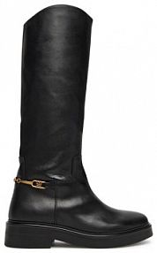 Kozaki Tommy Hilfiger czarne damskie