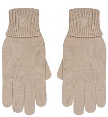 Rękawiczki Calvin Klein beżowe damskie