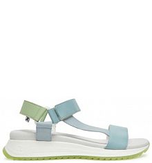 Sandały na obcasie Rieker niebieskie