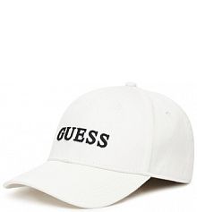 Czapka z daszkiem Guess biała damska