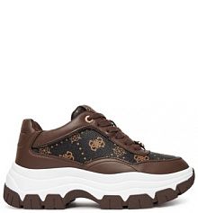 Sneakersy Guess brązowe damskie