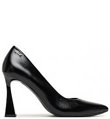 Półbuty na obcasie KARL LAGERFELD czarne