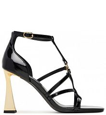 Sandały na obcasie KARL LAGERFELD czarne