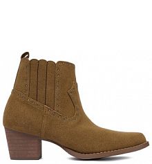 Botki na obcasie DeeZee brązowe