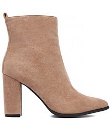 Botki na obcasie DeeZee beżowe