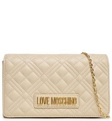 Torebka wieczorowa LOVE MOSCHINO écru