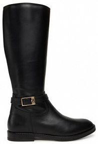 Kozaki Tommy Hilfiger czarne damskie