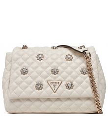 Torebka wieczorowa Guess écru