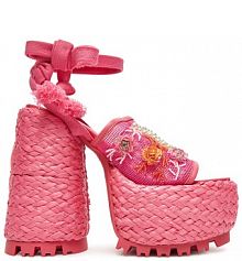 Sandały na obcasie Naked Wolfe różowe