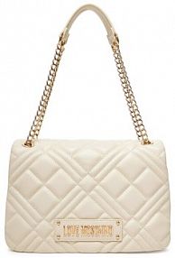 Torebka wieczorowa LOVE MOSCHINO écru