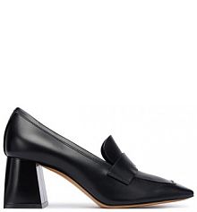 Półbuty na obcasie Max Mara czarne