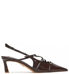 Sandały na obcasie Steve Madden brązowe