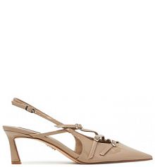 Sandały na obcasie Steve Madden brązowe