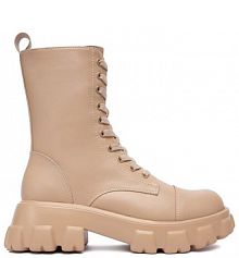 Botki DeeZee beżowe damskie