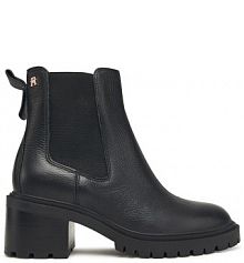 Botki na obcasie Tommy Hilfiger czarne