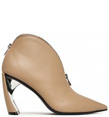 Botki na obcasie United Nude beżowe