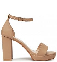 Sandały na obcasie DeeZee beżowe