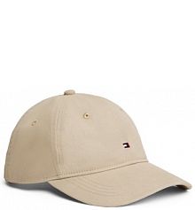 Czapka z daszkiem Tommy Hilfiger brązowa damska