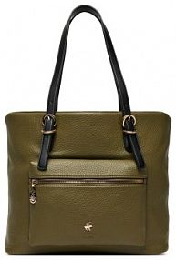 Torebka shopperka Beverly Hills Polo Club khaki