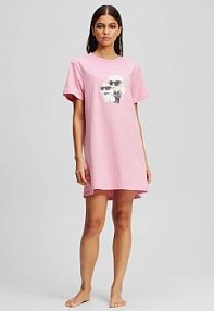 Piżama Karl Lagerfeld  różowa damska A3W45007