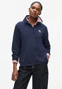 Longsleeve Karl Lagerfeld  granatowy damski A4W20073