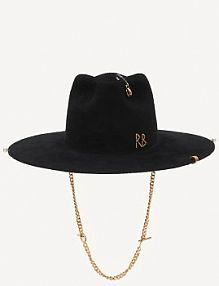 Kapelusz RUSLAN BAGINSKIY  czarny damski FDR033.F.PRS.