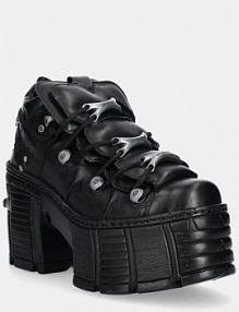 Botki na obcasie New Rock  czarne M.TM106.C2