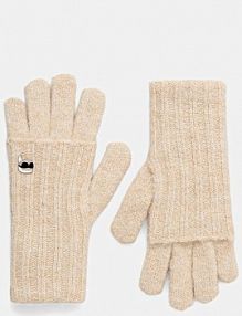 Rękawiczki Karl Lagerfeld  beżowe damskie A4W33054