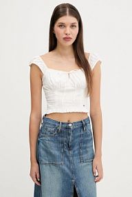 Bluzka Tommy Jeans  biała damska DW0DW20985