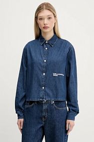 Koszula jeansowa Karl Lagerfeld Jeans  granatowa A3W11002