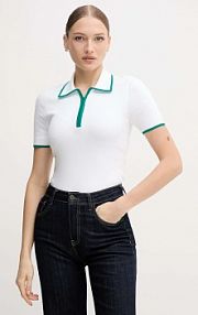 Koszulka polo Calvin Klein Jeans  biała damska LV044D304G