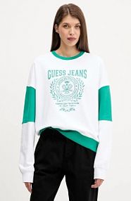 Bluza przez głowę Guess Jeans  biała W5YQ20.K68I4