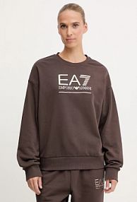 Bluza przez głowę EA7 Emporio Armani  brązowa AF12473.7W000