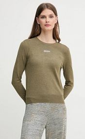 Sweter DKNY  zielony damski DJ5R0743