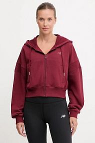 Bluza rozpinana New Balance  bordowy damska WJ51506MHB
