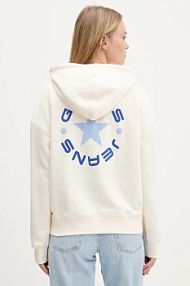 Bluza przez głowę Guess Jeans  beżowa W5BQ24.KC811