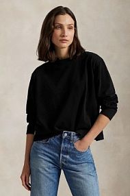 Longsleeve Polo Ralph Lauren  czarny damski 211967107