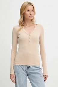 Longsleeve Guess  beżowy damski W5YP12.KCTC2