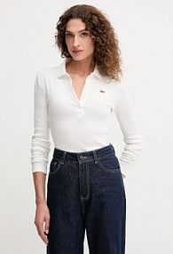 Longsleeve Lacoste  beżowy damski DF5281