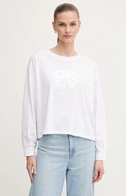 Longsleeve DKNY  biały damski DJ5T1488