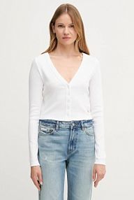 Kardigan Calvin Klein Jeans  biały LV047C204G