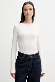 Longsleeve Tommy Hilfiger  beżowy damski WW0WW47309