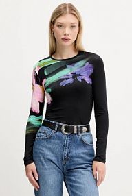 Longsleeve Desigual  czarny damski 25WWTK32