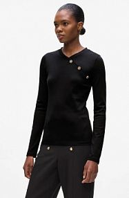 Longsleeve Karl Lagerfeld  czarny damski A4W17043