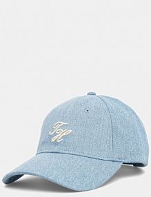 Czapka z daszkiem Tommy Hilfiger  niebieska damska AW0AW17486