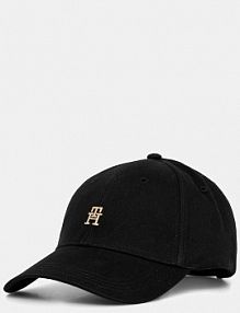 Czapka z daszkiem Tommy Hilfiger  czarna damska AW0AW17631