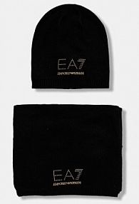 Szalik EA7 Emporio Armani  czarny damski AF16843.7W000