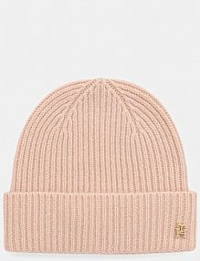 Czapka zimowa Tommy Hilfiger  różowa damska AW0AW17772